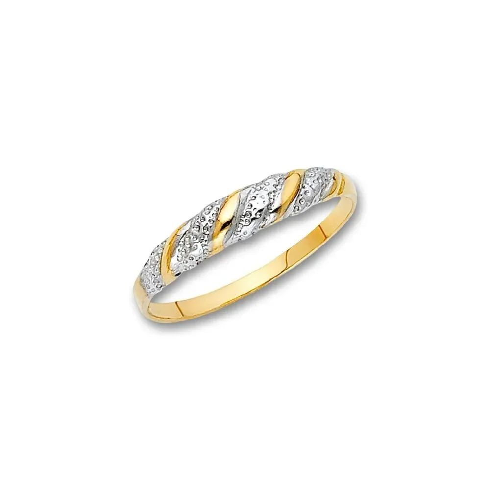14K Two-Tone Fancy Ring | Elegant Gold Band By Tehrani Jewelry